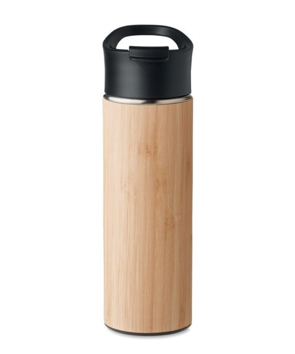 Custom Engraved Bamboo Sipper Bottle - 450 ML