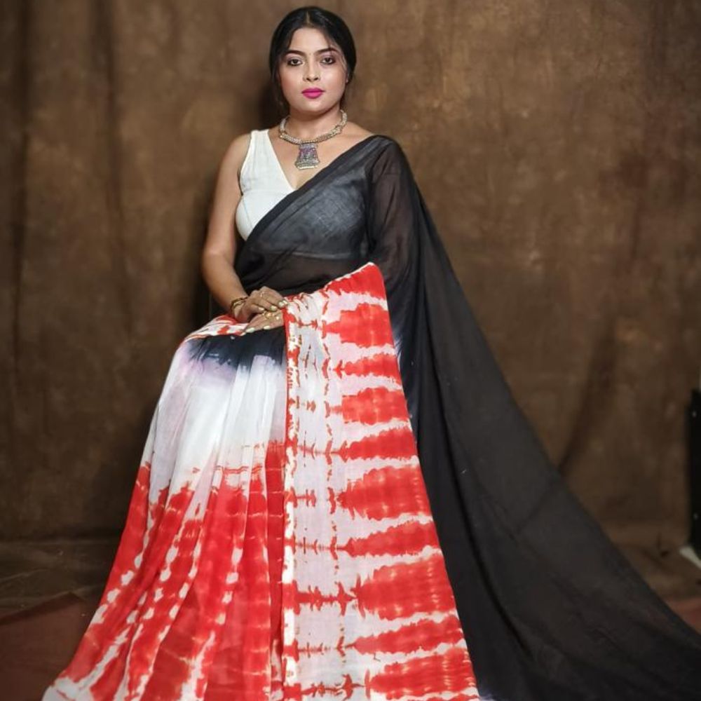Tussar Saree with Madhubani Bride, Doli, and Kaahar Painting