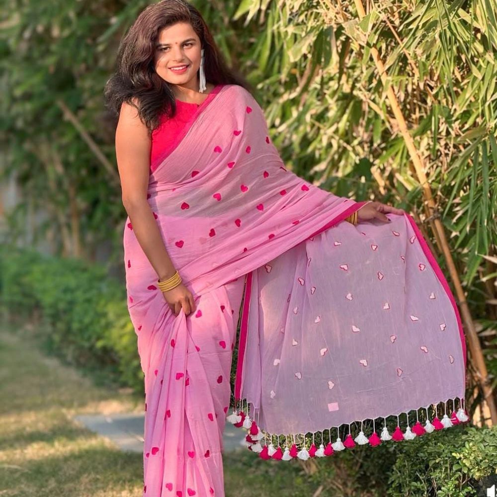 Tussar Saree with Madhubani Bride, Doli, and Kaahar Painting