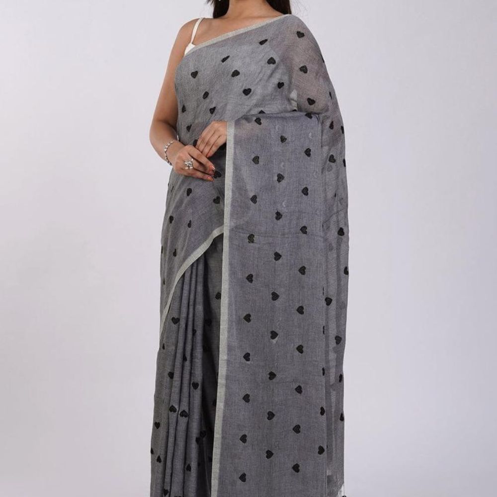 Tussar Saree with Madhubani Bride, Doli, and Kaahar Painting