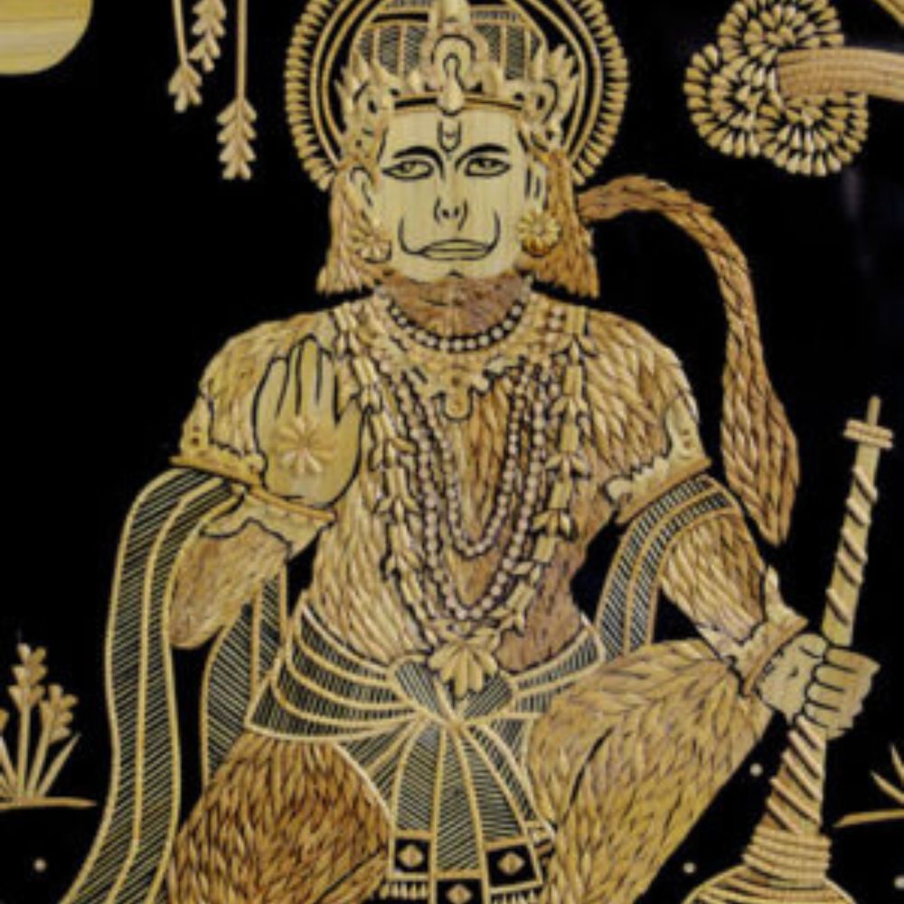 Tussar Saree with Madhubani Bride, Doli, and Kaahar Painting