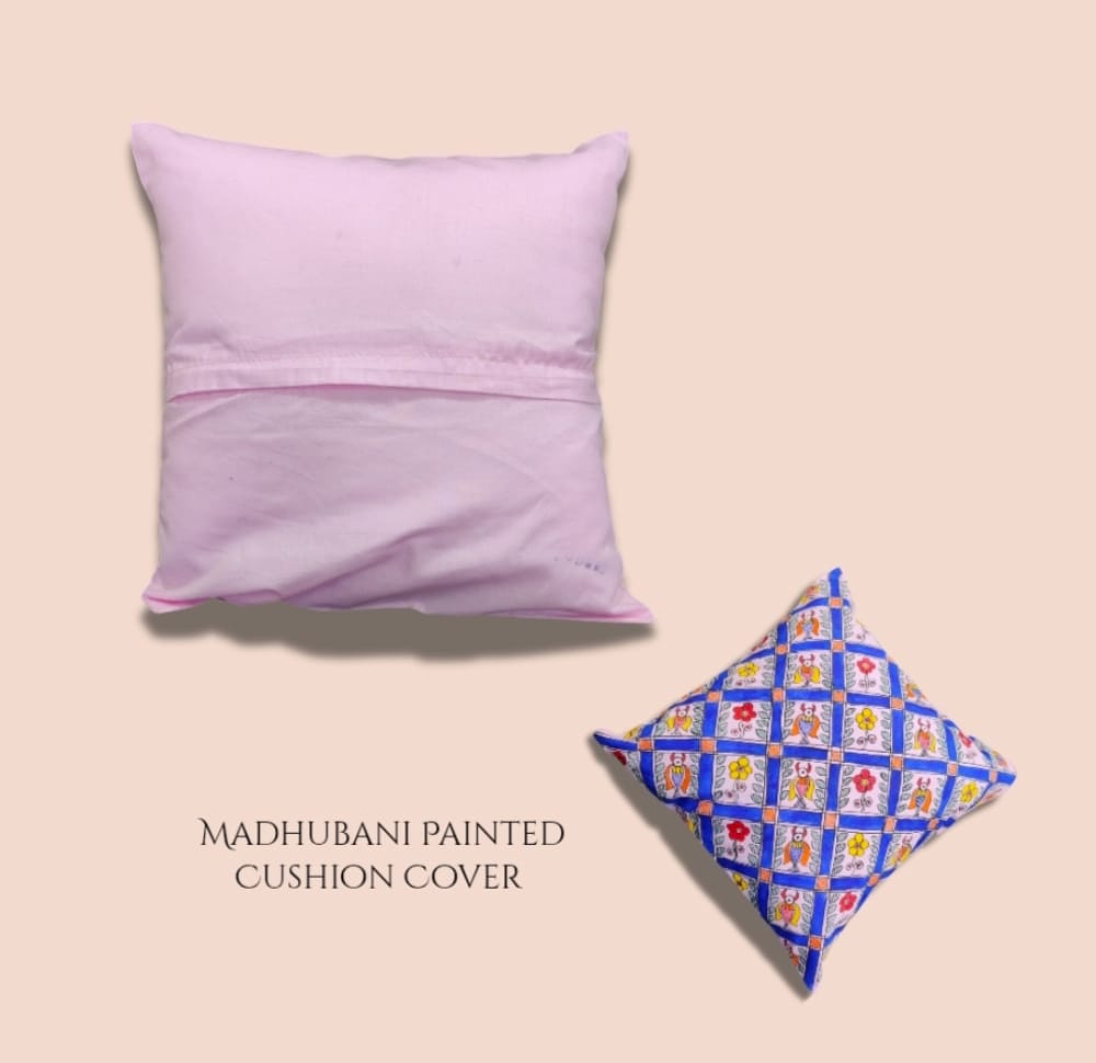 Tussar Saree with Madhubani Bride, Doli, and Kaahar Painting