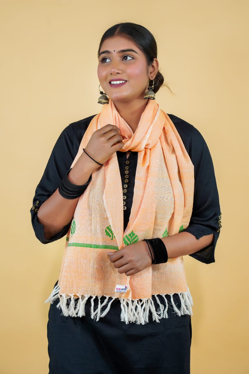 Tussar Saree with Madhubani Bride, Doli, and Kaahar Painting