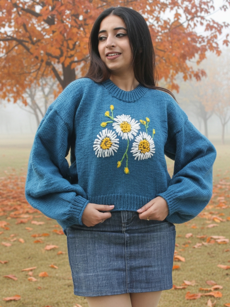 Neel Aangan Hand-Knitted Winter Sweater