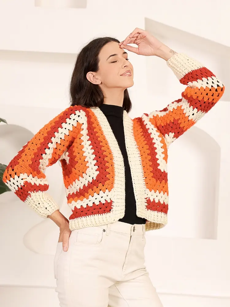 Terra Bloom Handcrafted Crochet Sweater