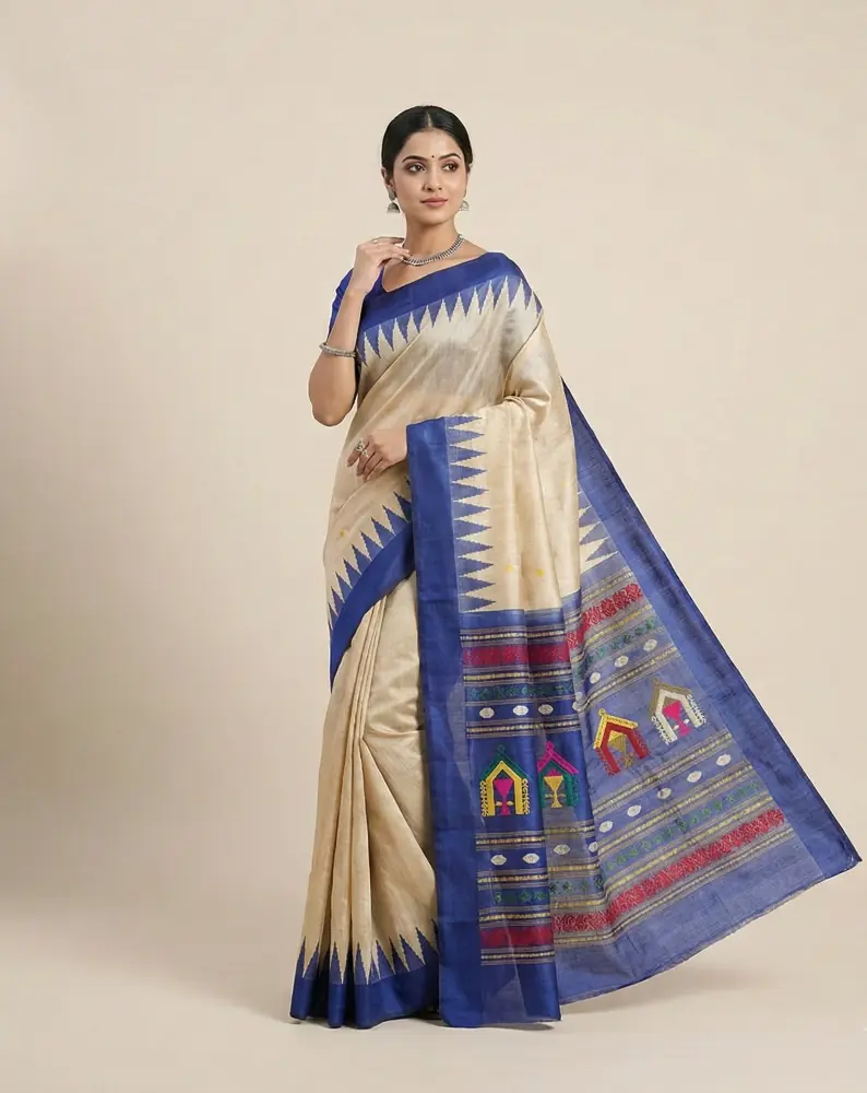 Neelanjana Handwoven Tussar Silk Saree