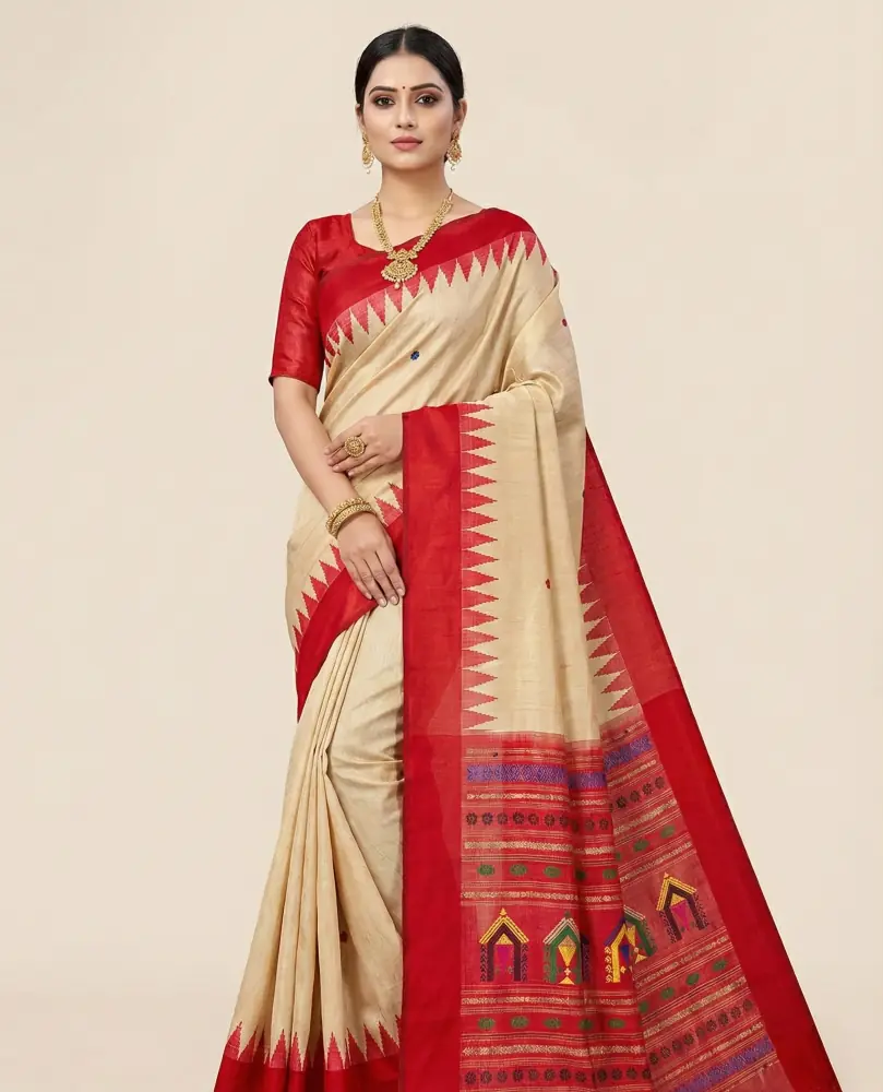 Raktima Aangan Tussar silk saree