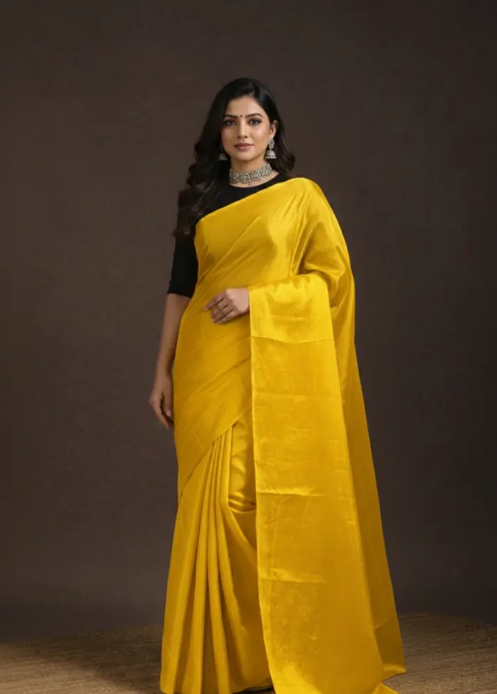 Kanak Golden Pure Tussar Silk Saree