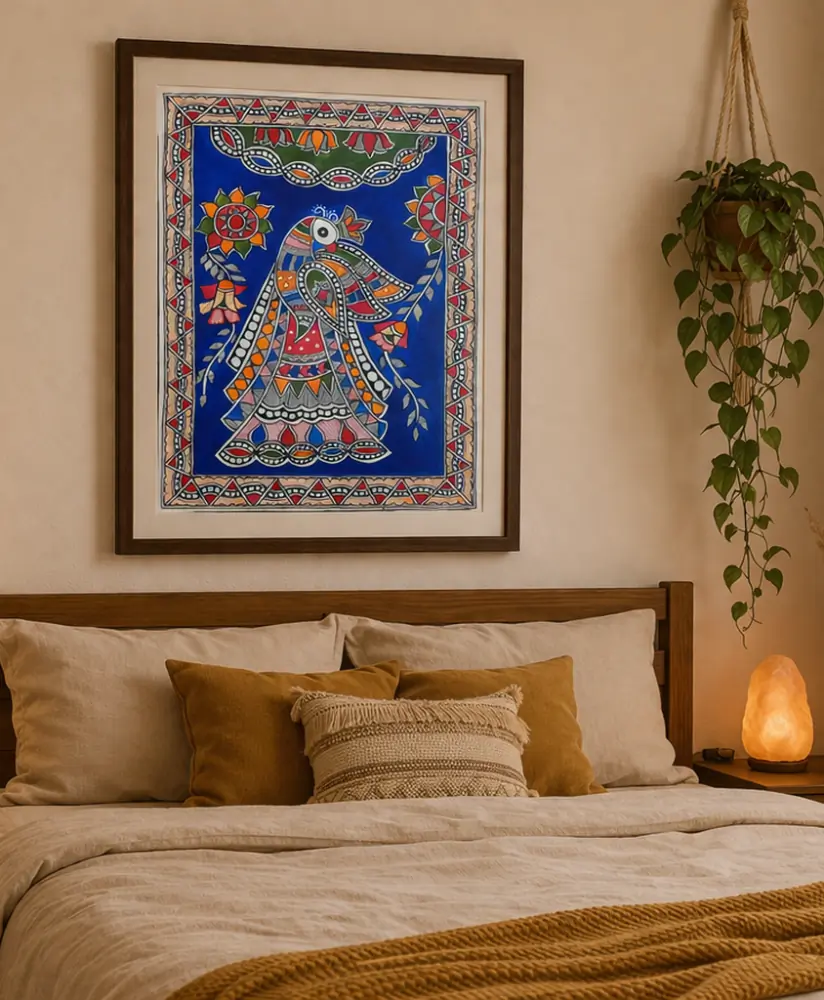 Royal Peacock Madhubani Painting