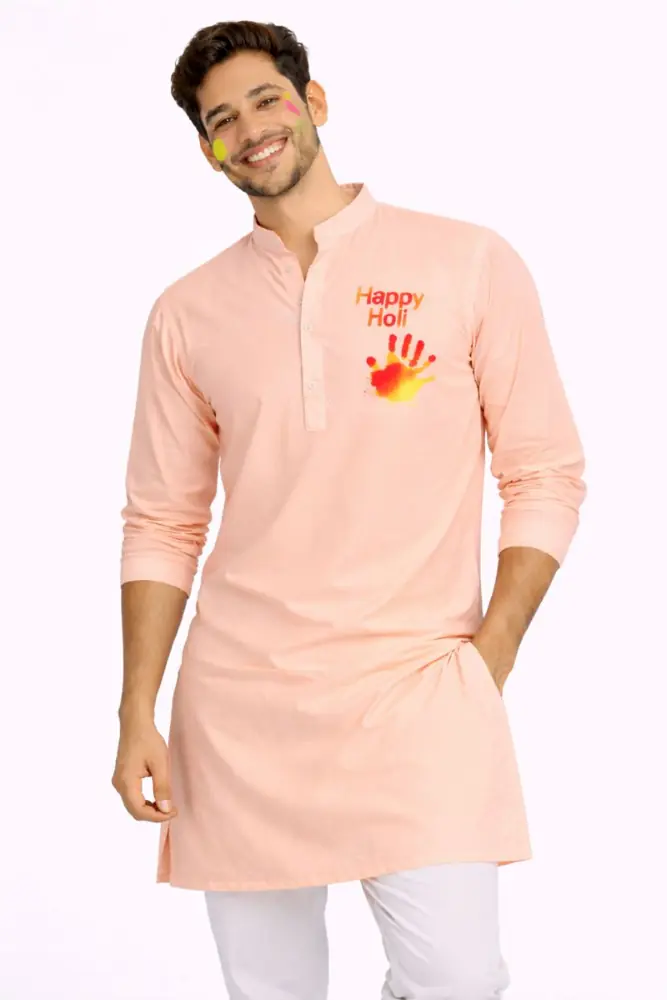 Gulaabi Utsaav Pure Cotton Kurta
