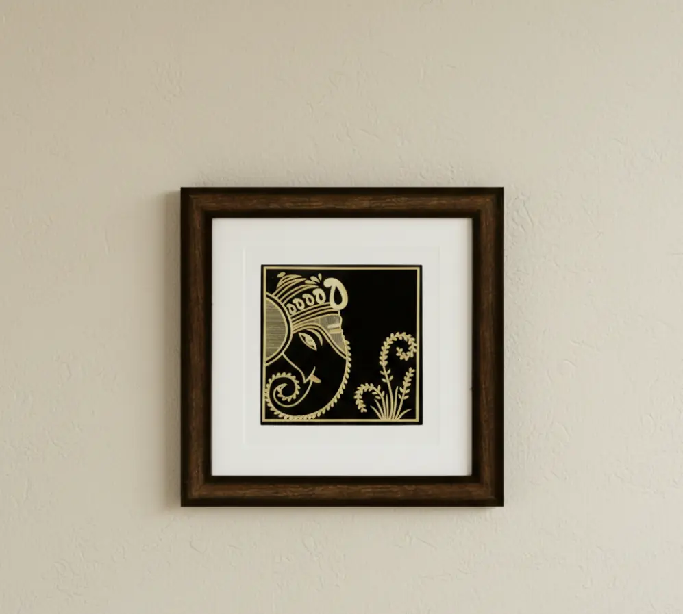 Handcrafted Sikki Grass Art  Lord Ganesha