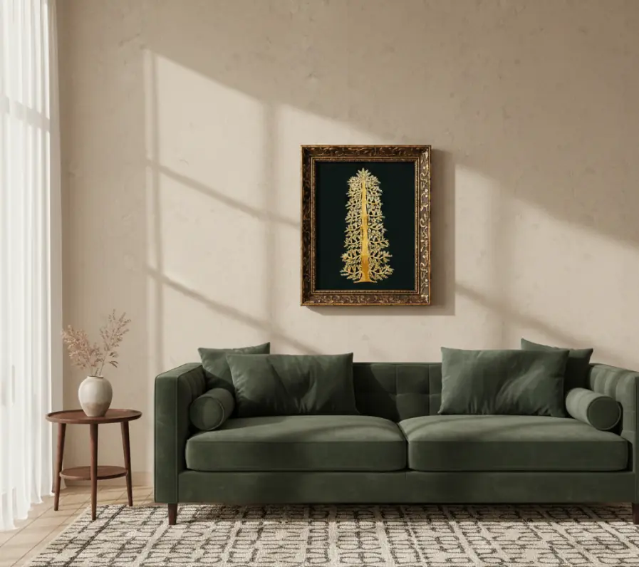 Handcrafted Sikki Grass Art  Tree of Life