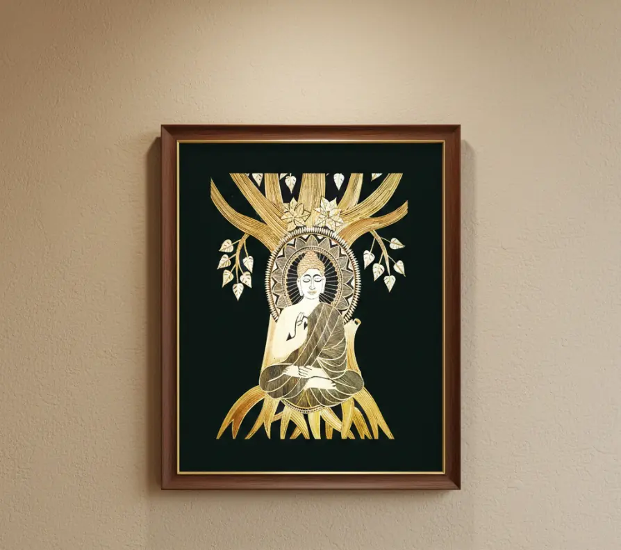 Bodhi Buddha Handcrafted Gold