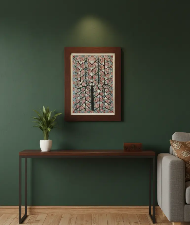 Madhubani Painting Matsya Kalpavriksha 