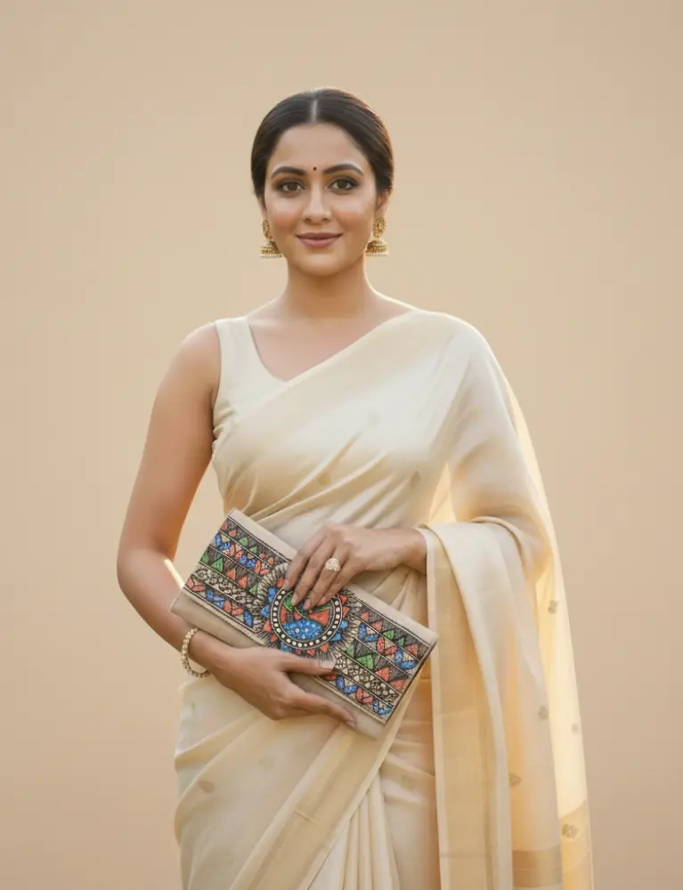 Vivid Madhubani Clutch