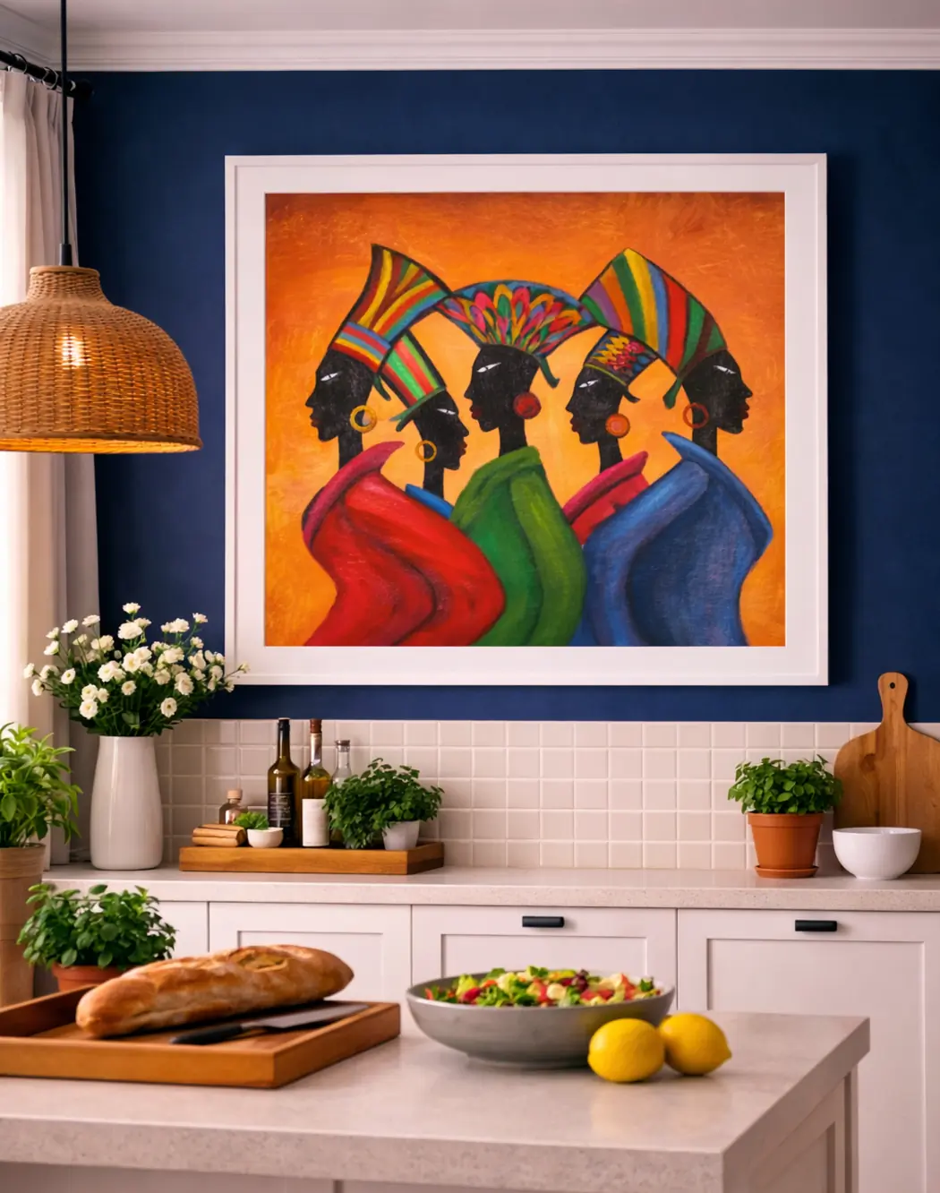 Tribal Harmony Acrylic Handcrafted Painting