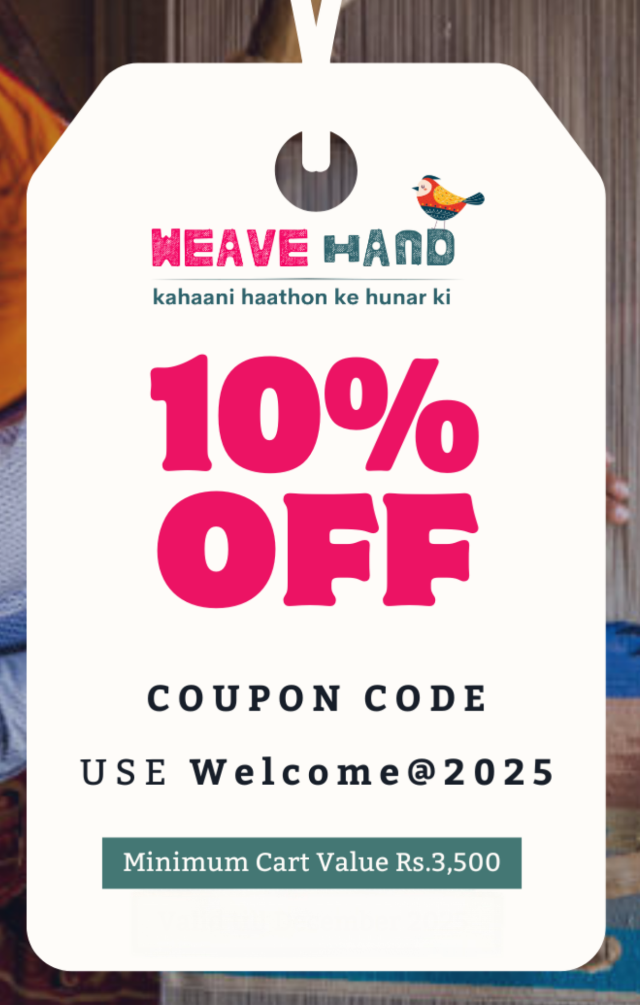 Weave Hand Mobile Banner