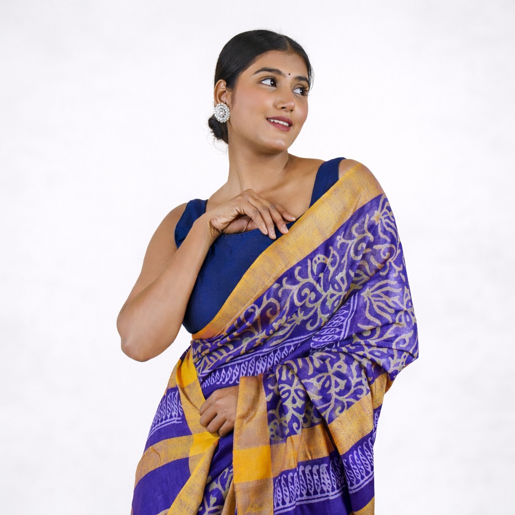 Batik Print Saree
